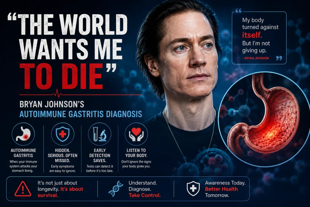 The World Wants Me to Die Bryan Johnson’s Autoimmune Gastritis Diagnosis